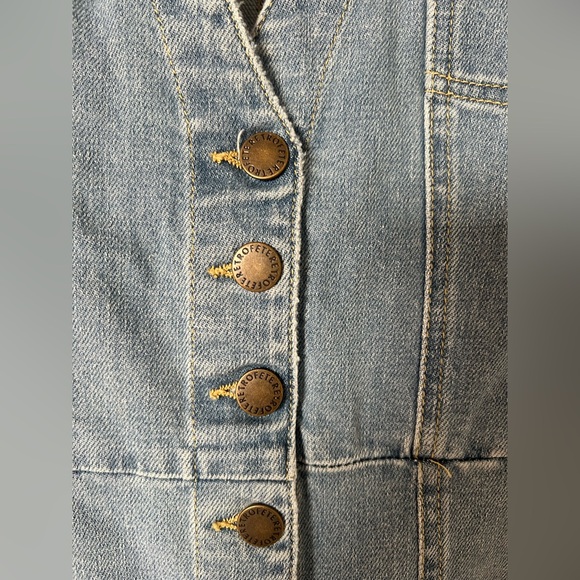 NWT Retrofete Annie Denim Button Up Puff Sleeve Dress in Laguna XS - Picture 10 of 16